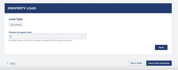 Present property load
