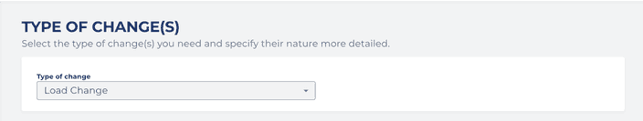 Type of Change: Load change