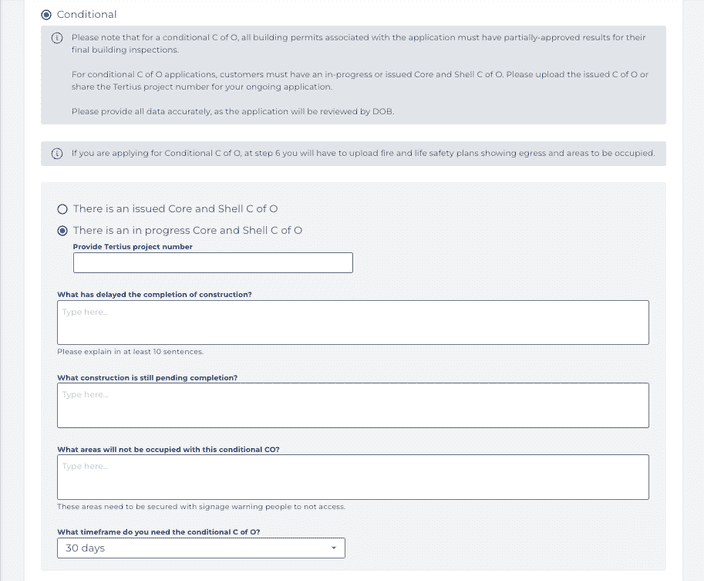 Conditional selected