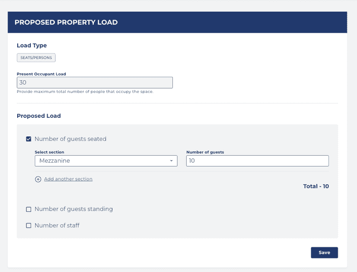 Proposed property load
